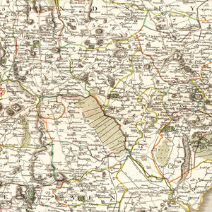 Vintage Map of Lincolnshire County England, 1801