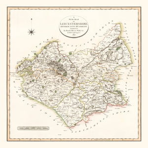 Vintage Map of Lancashire County England, 1806