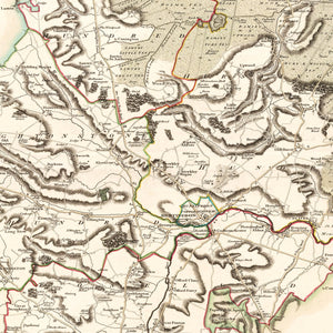 Vintage Map of Huntingdonshire County England, 1801