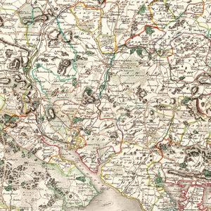 Vintage Map of Hampshire County England, 1801