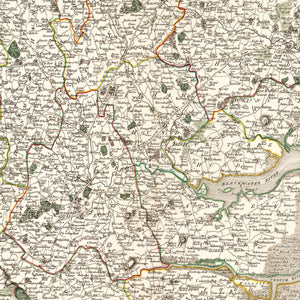 Vintage Map of Essex County England, 1801