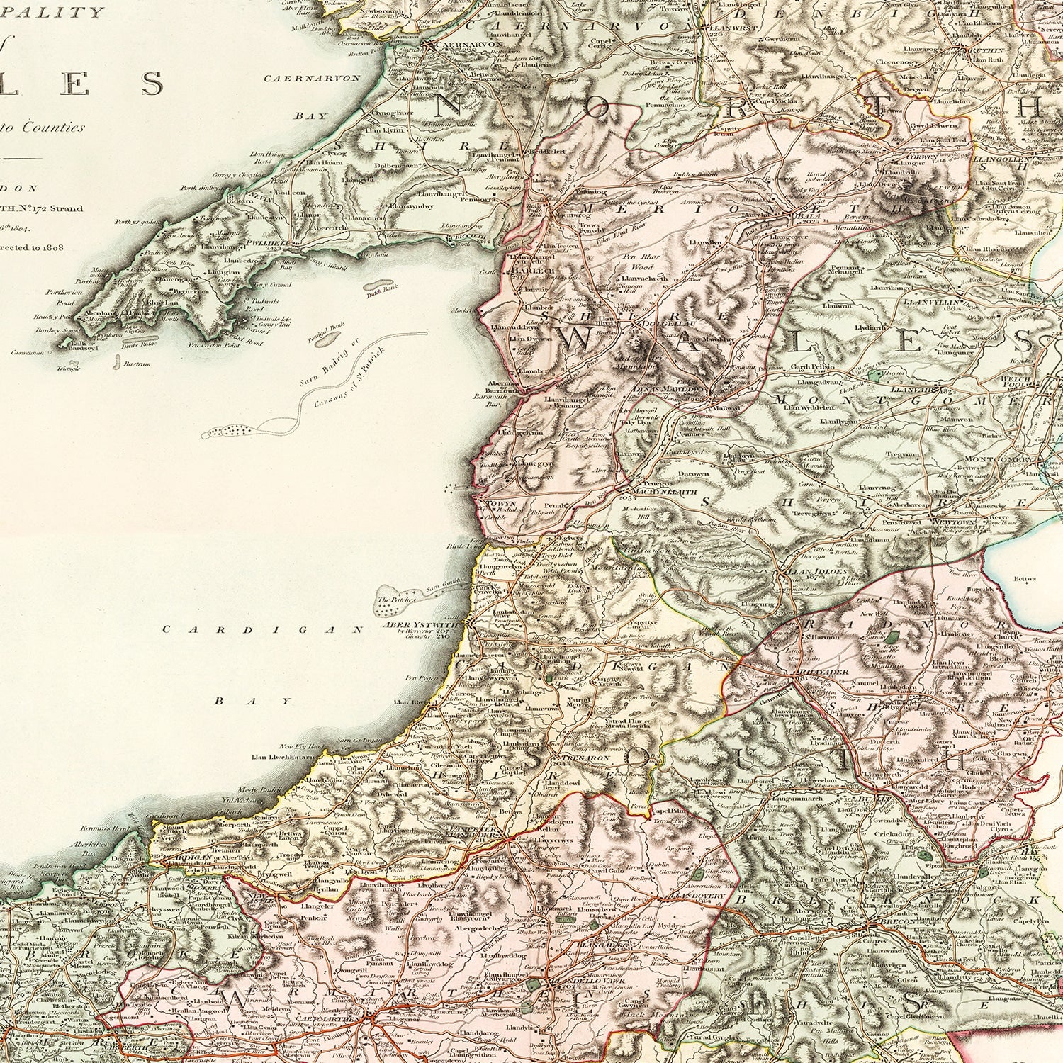 Vintage Map of Wales 1809