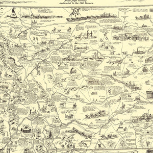 Vintage Map of Montana 1937