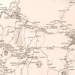 Vintage Map of Granby, Massachusetts 1873