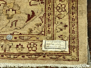 Peshawar Runner Rug 3 x 9.7, Pakistani Oriental Runner Rug, Vintage Rug for Modern Home, Runner for Hallway or Kitchen, Oushak Runner
