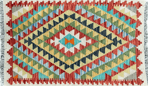 Small Kilim Rug 2x3 Colorful Turkish Kilim Accent Rug New Flatweave Wool Kilim Chobi Kilim Diamond Zigzag Playroom Rug