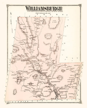 Vintage Map of Williamsburg, Massachusetts 1873