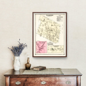 Vintage Map of Plainfield, Massachusetts 1873