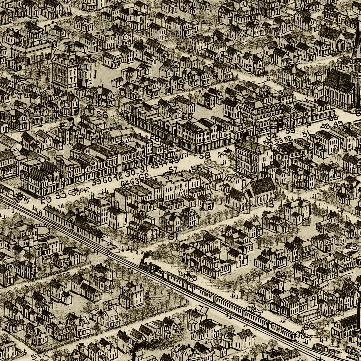 Vintage Map of Vineland, New Jersey 1885