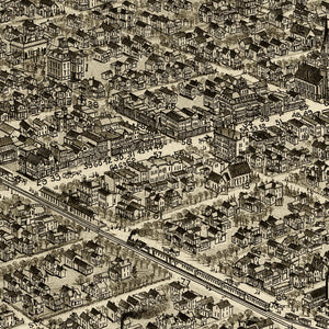 Vintage Map of Vineland, New Jersey 1885