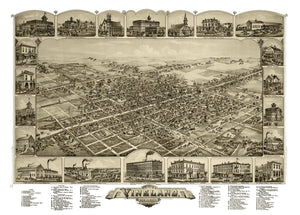 Vintage Map of Vineland, New Jersey 1885