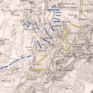 Vintage Map of the Battle of Austerlitz, 1805
