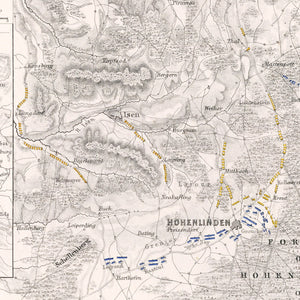 Vintage Map of the Battle of Hohenlinden, 1800
