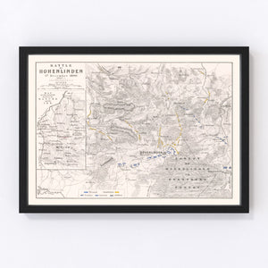 Vintage Map of the Battle of Hohenlinden, 1800