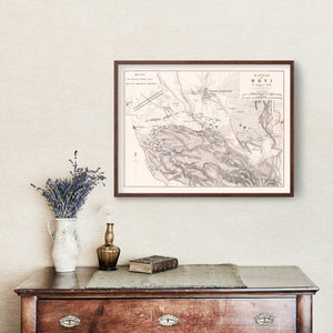 Vintage Map of the Battle of Novi, 1799