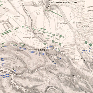 Vintage Map of the Battle of Novi, 1799