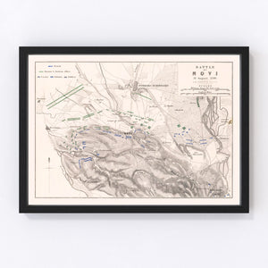 Vintage Map of the Battle of Novi, 1799