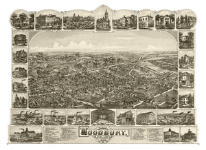 Vintage Map of Woodbury, New Jersey 1886