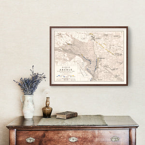 Vintage Map of the Battle of Arcole, 1796