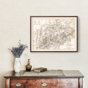 Vintage Map of the Battle of Fleurus, 1794