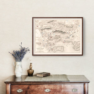 Vintage Map of the Siege of Toulon, 1793