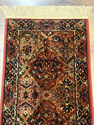 Karastan Rug 2x4 Multicolor Panel Kirman #717, Original 700 Series, Wool Pile Vintage Discontinued