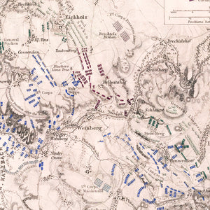 Vintage Map of the Battle of Katzbach, 1813