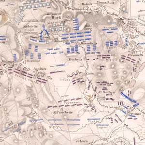 Vintage Map of the Battle of Bautzen, 1813