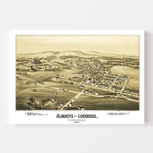 Vintage Map of Alburtis, Pennsylvania 1893