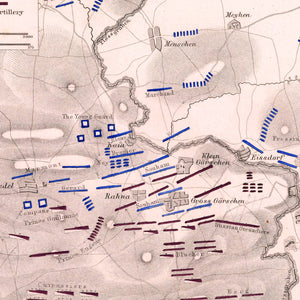Vintage Map of the Battle of Lutzen, 1813
