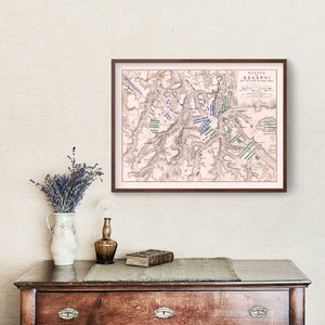 Vintage Map of the Battle of Krasnoi, 1812