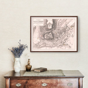 Vintage Map of the Siege of the Castle of Burgos, 1812