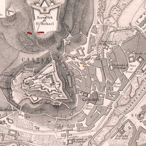 Vintage Map of the Siege of the Castle of Burgos, 1812
