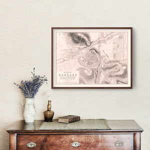 Vintage Map of the Siege of Badajos, 1812