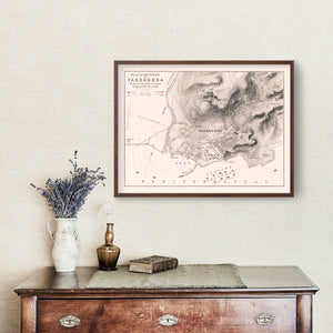 Vintage Map of the Siege of Tarragona, 1811