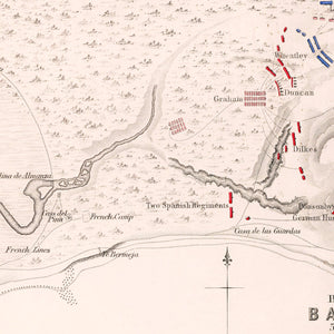 Vintage Map of the Battle of Barossa, 1811