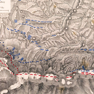 Vintage Map of the Battle of Busaco, 1810