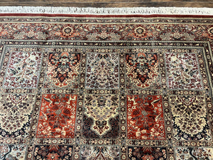 Couristan Rug 8x11, Belgium Power Loomed Carpet, Vintage Wool Oriental Rug, Multicolor Panel Design, 8 x 11 Room Sized Rug