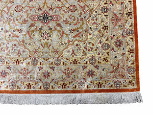 3' X 5' Vintage Fine Handmade Turkish Oriental Silk Rug 900 KPSI Wow