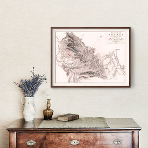 Vintage Map of the Battle of Orthes, 1814
