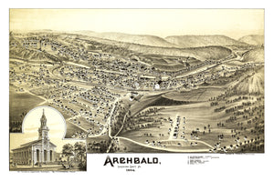 Vintage Map of Archbald, Pennsylvania 1892