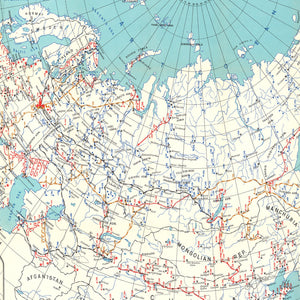 Vintage Map of Concentration Camps, 1945