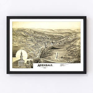 Vintage Map of Archbald, Pennsylvania 1892