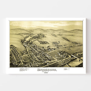 Vintage Map of Birdsboro, Pennsylvania 1890