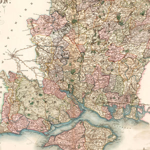 Vintage Map of Southampton England, 1829