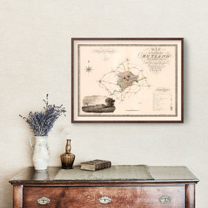 Vintage Map of Rutland England, 1831