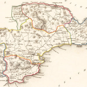 Vintage Map of Waterford County Ireland, 1846
