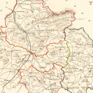 Vintage Map of Tyrone County Ireland, 1846
