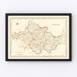 Vintage Map of Tyrone County Ireland, 1846
