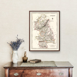 Vintage Map of Tipperary County Ireland, 1846